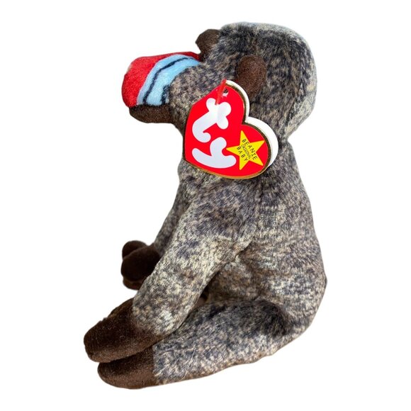 Ty Beanie Babies Cheeks Baboon 1999 Plush Stuffed Animal Hang 5th Gen Tush 7th G - Picture 2 of 9
